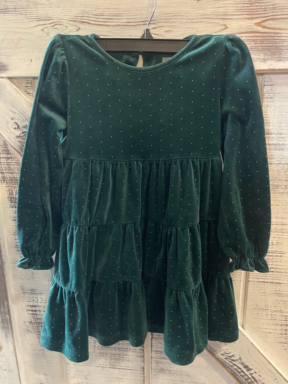 Tahari velvet tiered long sleeve dress